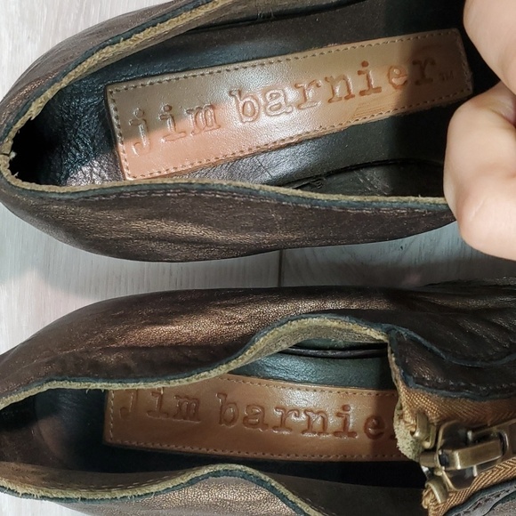 Free People Jim Barnier Womens Boho Leather Moto Heels shoes sz 9.5 USA - Picture 6 of 16